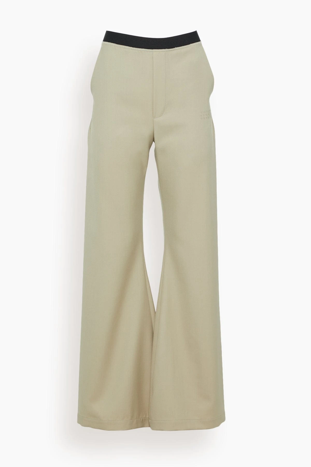 MM6 Maison Margiela Flared Leg Trouser In Beige 3 MM6 Maison Margiela Flared Leg Trouser In Beige