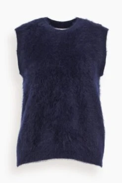 Ebby Vest In Navy Brushed