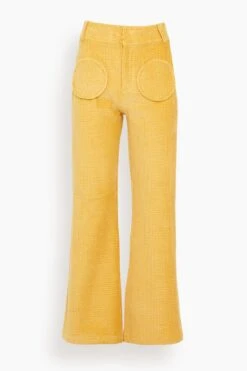Yoshi Velvet Pant In Wheat