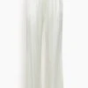 FORTE_FORTE Elasticated Flare Pants In White