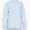 Classic Button Down Shirt In Sky Blue -All Seasons Style a676428ca111ca32b9a24b34642ea7c0