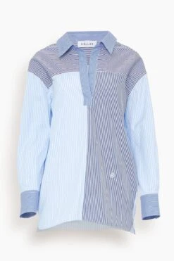 Samira Poplin Shirt In Combo Stripes