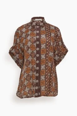 Carmella Shirt In Chocolate