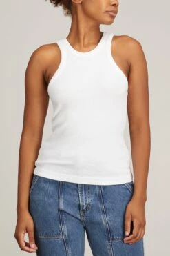AGOLDE Bailey Tank In White -All Seasons Style agolde bailey tank in white 2