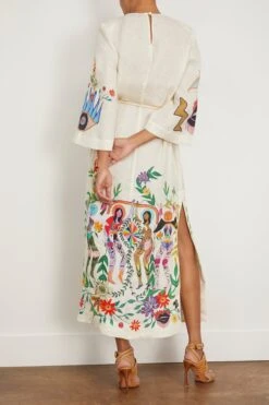 Meagan Midi Dress In Cream -All Seasons Style alemais MeaganMiniDressinCream 3