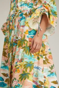 Mermaid Point Midi Dress In Guava 11 Mermaid Point Midi Dress In Guava -All Seasons Style alemais MermaidPointMidiDressinGuava 4