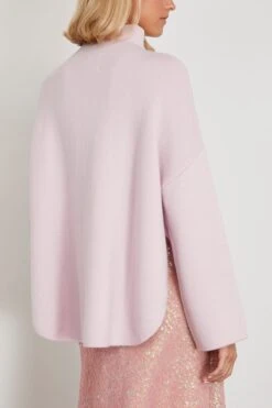 ALLUDE Mock Sweater In Soft Rose 9 ALLUDE Mock Sweater In Soft Rose -All Seasons Style allude MockSweaterinSoftRose 3