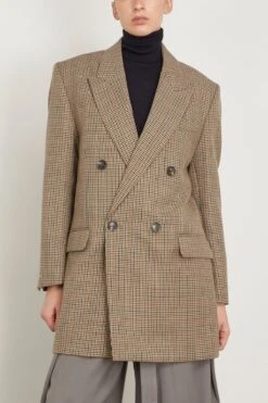 Double Breasted Oversized Jacket In Champagne/Black 8 Double Breasted Oversized Jacket In Champagne/Black -All Seasons Style ami DoubleBreastedOversizedJacketinChampagneBlack 2