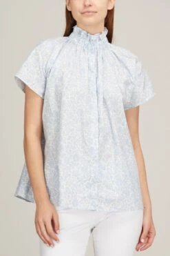 Atelier Kami Top In Pale Blue Danjo Sky -All Seasons Style ann mashburn atelier kami top in pale blue danjo sky 2