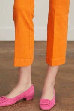 Faye Flare Cropped Pant In Orange 11 Faye Flare Cropped Pant In Orange -All Seasons Style ann mashburn faye flare cropped pant in orange 4