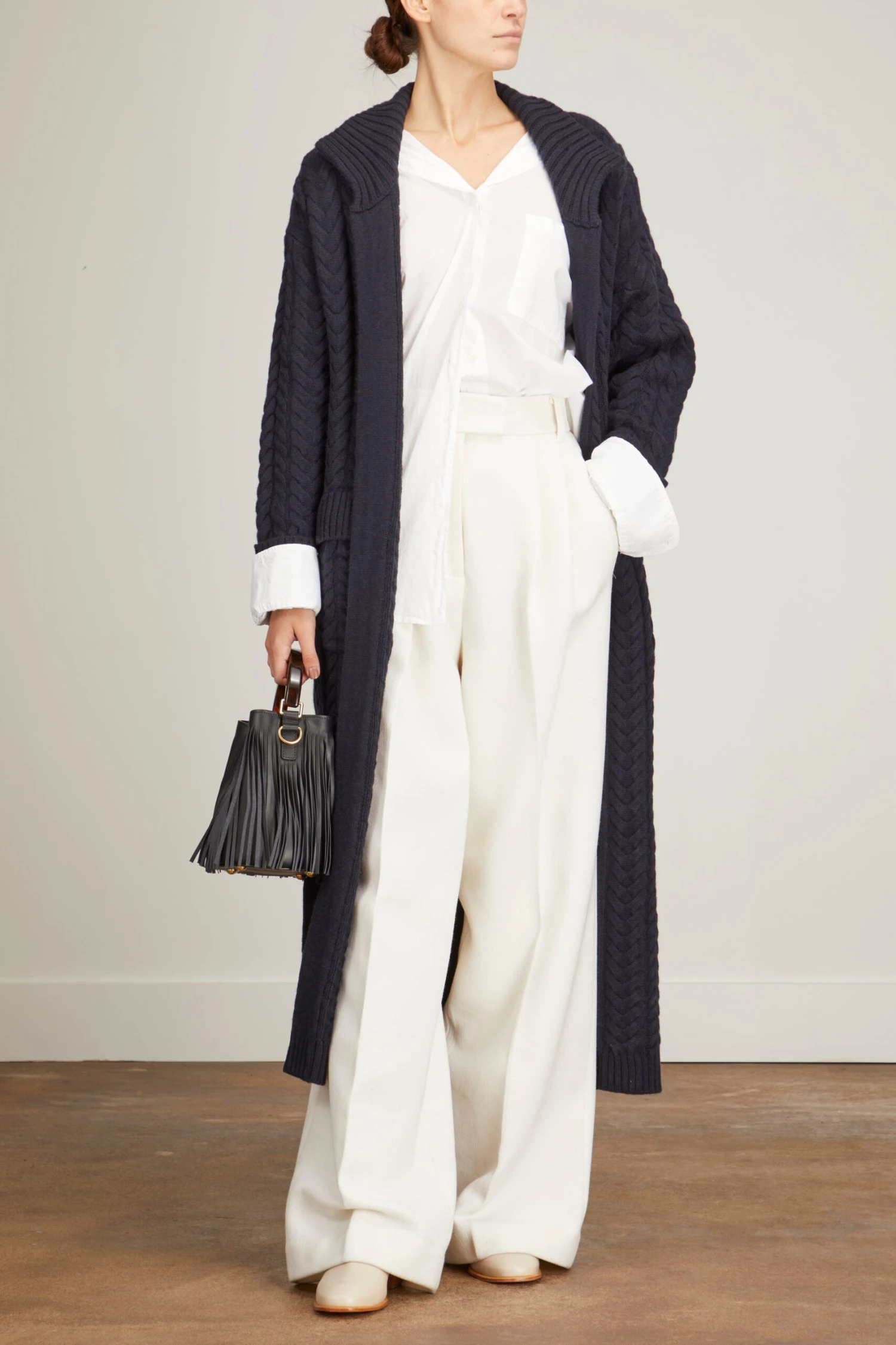 Bond Street Long Cardigan In Navy 4 Bond Street Long Cardigan In Navy - Image 2