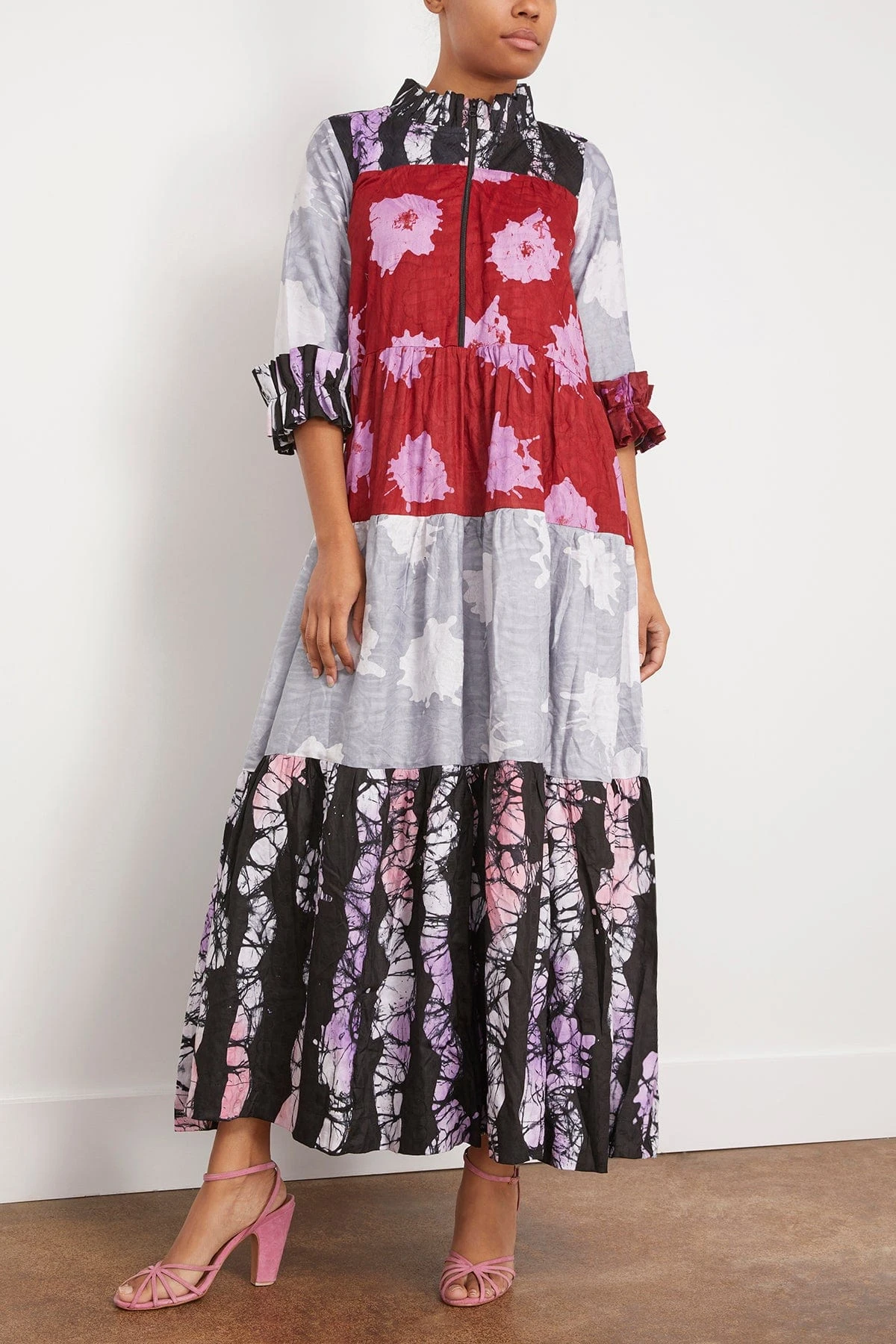 Tade Autumn Dress In Red-Multi 5 Tade Autumn Dress In Red-Multi - Image 3