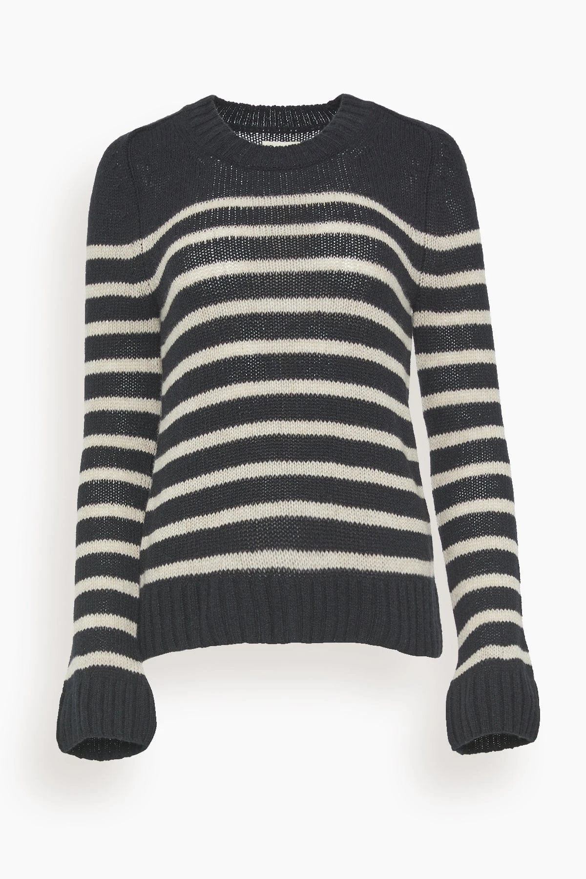 Tilda Crewneck Mariner Stripe Sweater In Black/Powder Stripe 3 Tilda Crewneck Mariner Stripe Sweater In Black/Powder Stripe