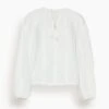 ULLA JOHNSON Juliette Blouse In Pristine -All Seasons Style c4b1965a7dc80c087f791688d9a34667