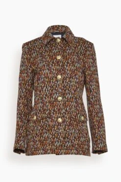 Button Up Tailored Jacket In Multi