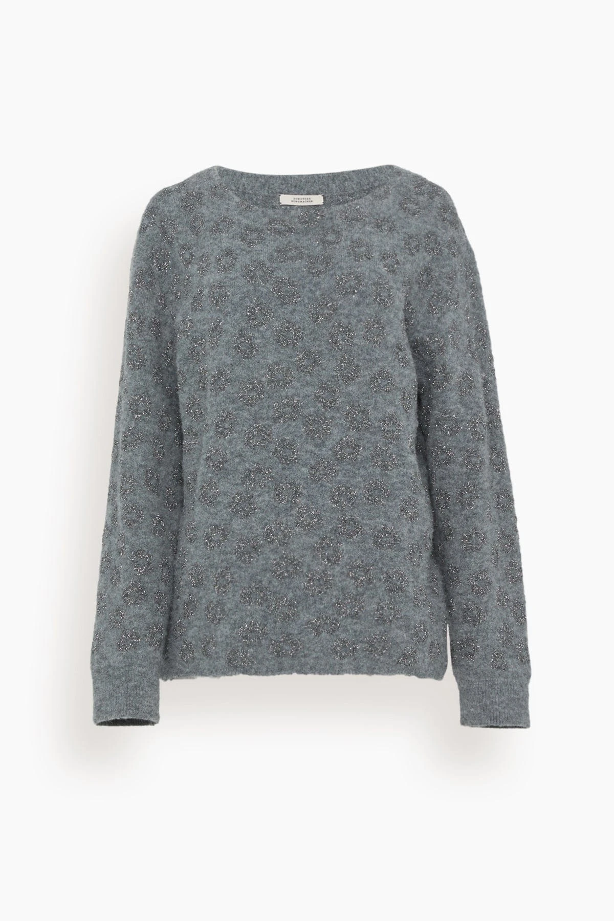 DOROTHEE SCHUMACHER Flower Sparkle Pullover In Calm Grey 3 DOROTHEE SCHUMACHER Flower Sparkle Pullover In Calm Grey