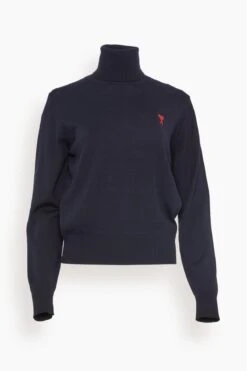 Red Ami De Coeur Sweater In Night Blue