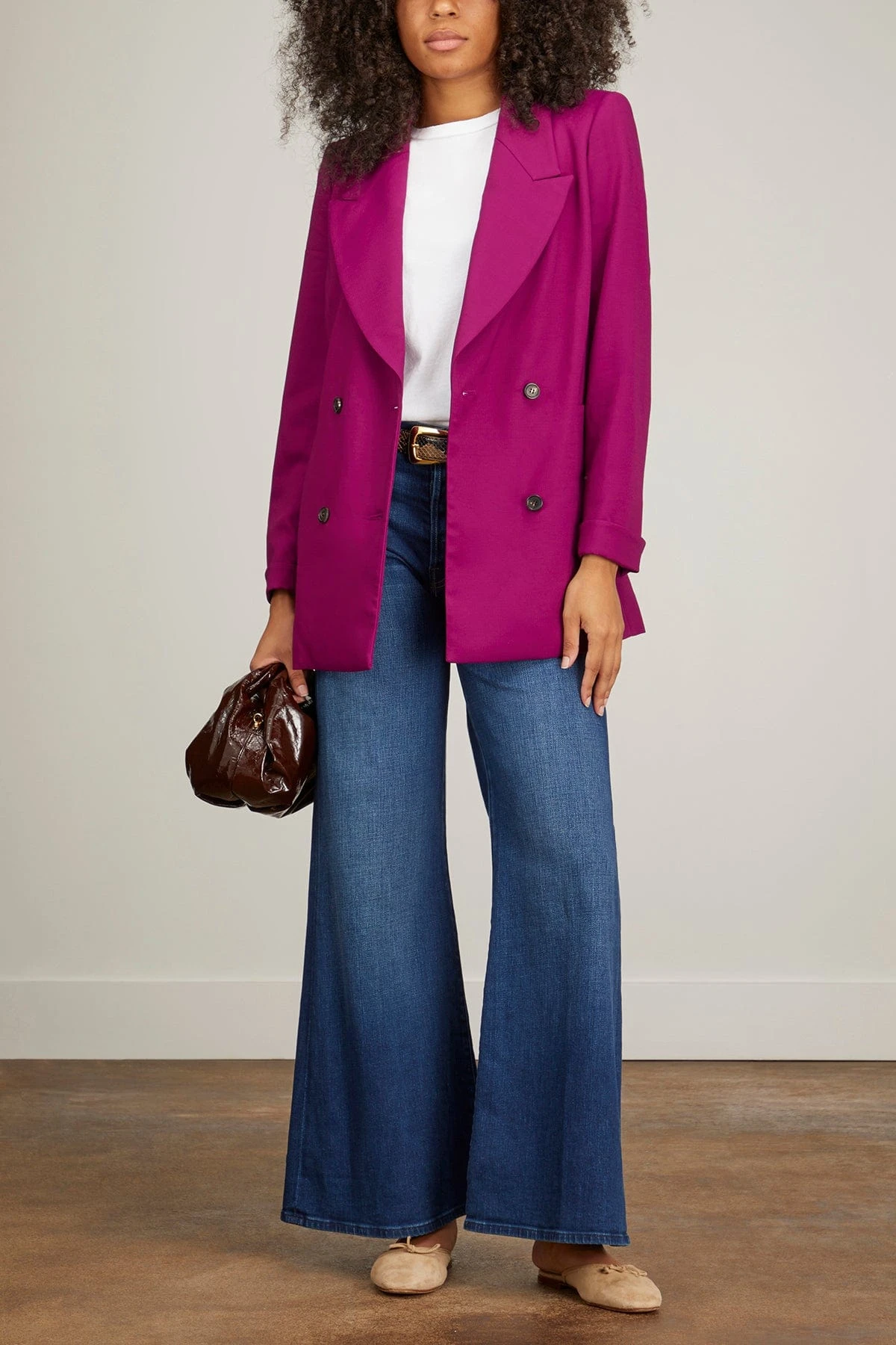 New Vittoria Signature Double Breasted Jacket In Magenta 4 New Vittoria Signature Double Breasted Jacket In Magenta - Image 2