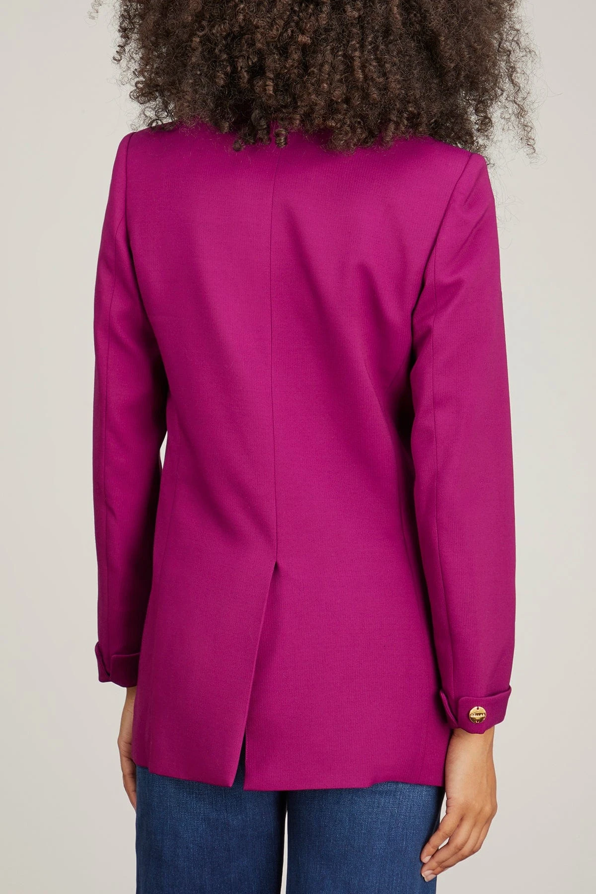 New Vittoria Signature Double Breasted Jacket In Magenta 6 New Vittoria Signature Double Breasted Jacket In Magenta - Image 4