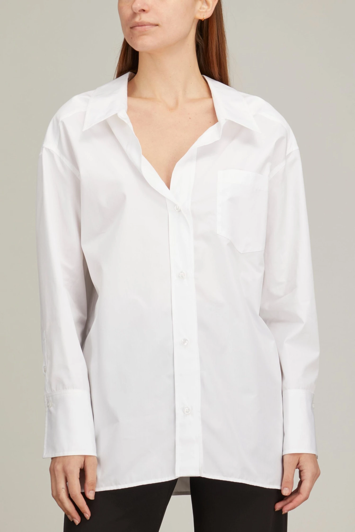 Petra Cotton Poplin Oversize Shirt In White 5 Petra Cotton Poplin Oversize Shirt In White - Image 3