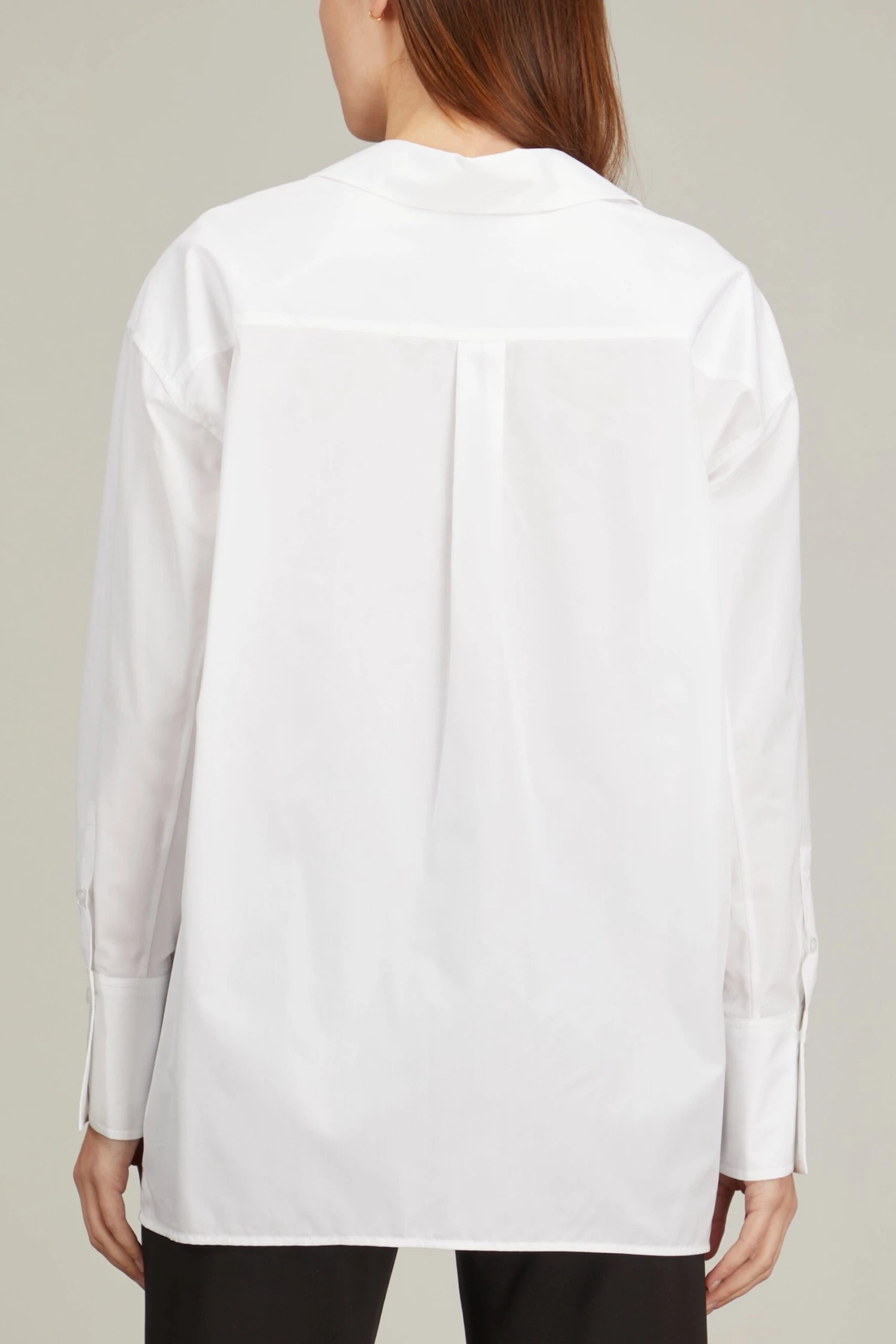 Petra Cotton Poplin Oversize Shirt In White 6 Petra Cotton Poplin Oversize Shirt In White - Image 4