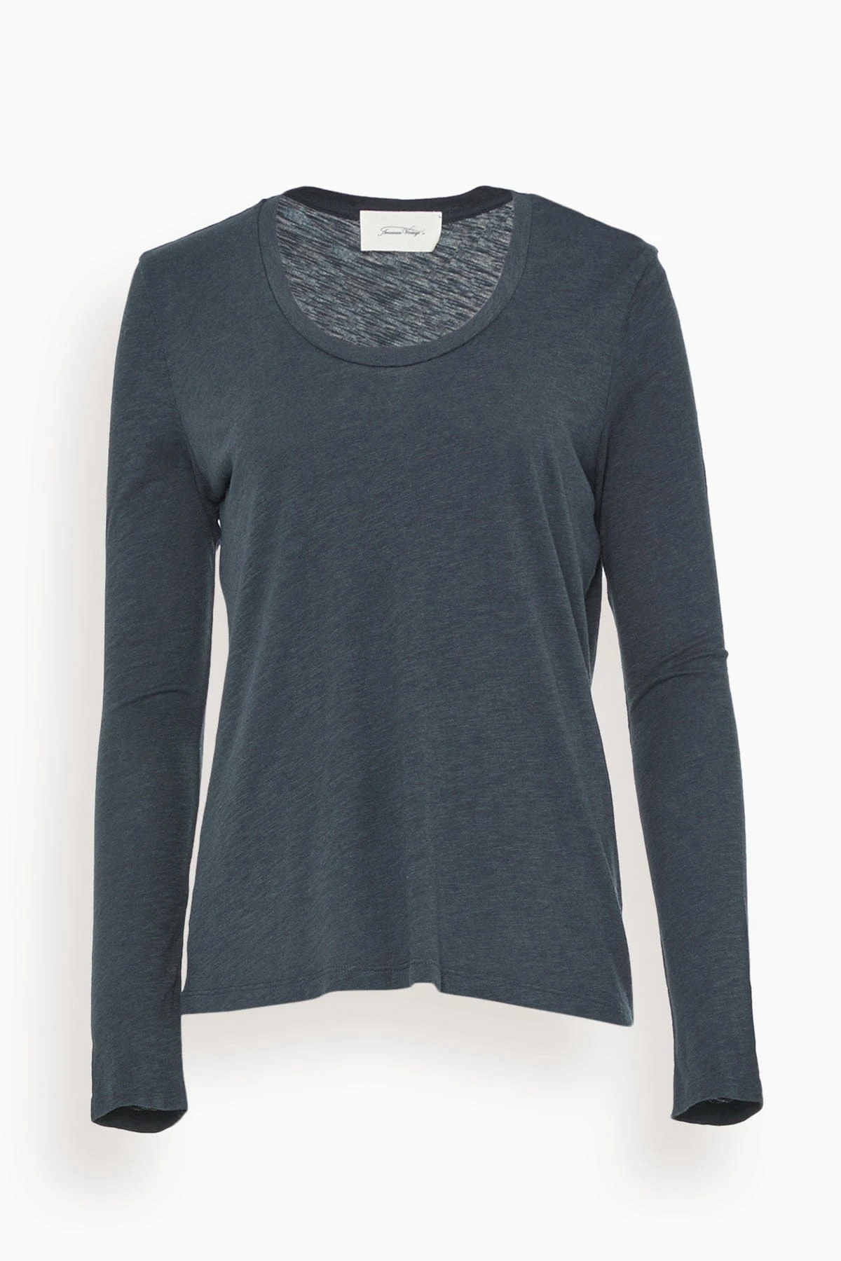 American Vintage Jacksonville Long Sleeve Shirt In Navy 3 American Vintage Jacksonville Long Sleeve Shirt In Navy