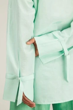 Taikat Shirt In Mint 11 Taikat Shirt In Mint -All Seasons Style christian wijnants taikat shirt in mint 4
