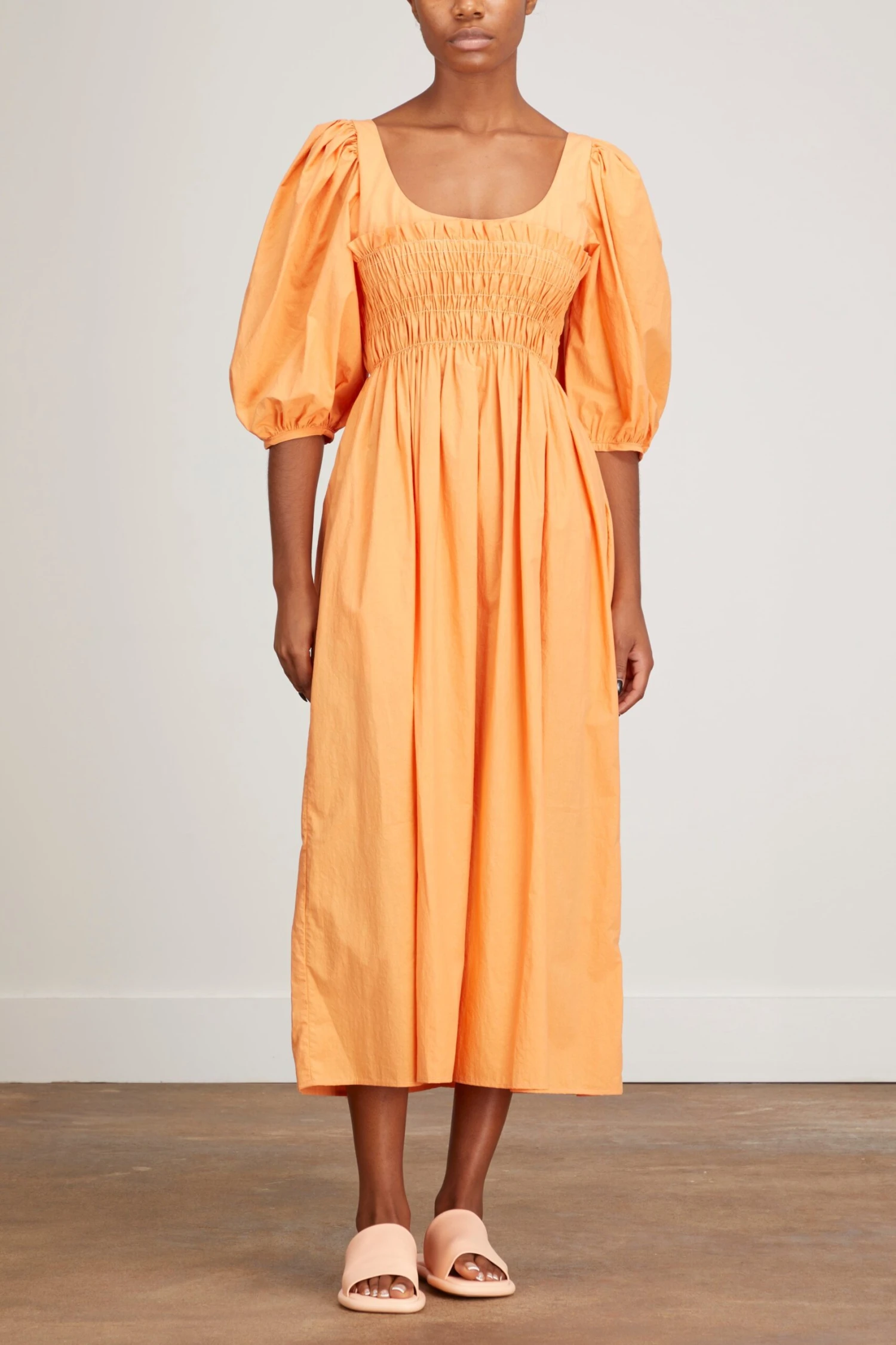 Veneto Dress In Apricot 5 Veneto Dress In Apricot - Image 3