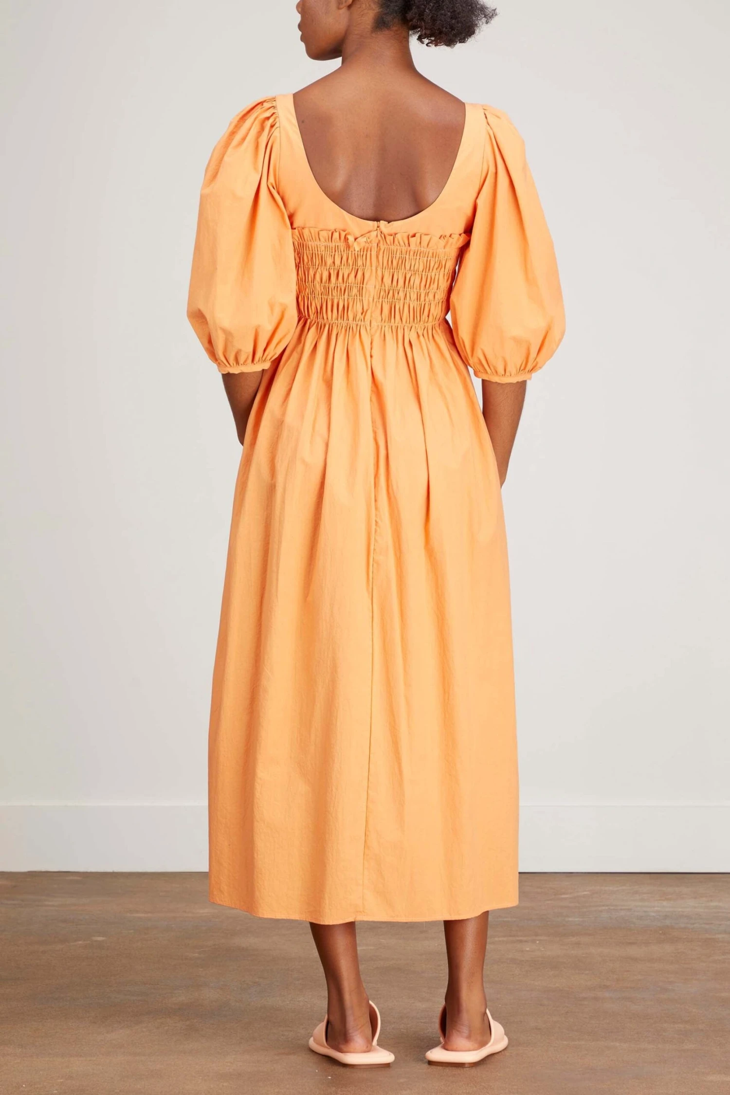 Veneto Dress In Apricot 6 Veneto Dress In Apricot - Image 4