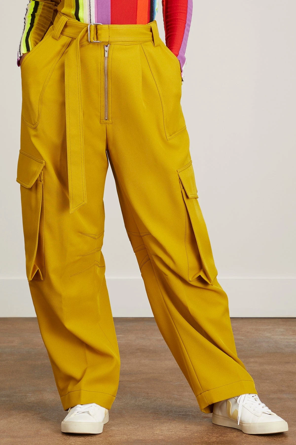 Pleated Jumbo Cargo Pants In Seaweed 5 Pleated Jumbo Cargo Pants In Seaweed - Image 3