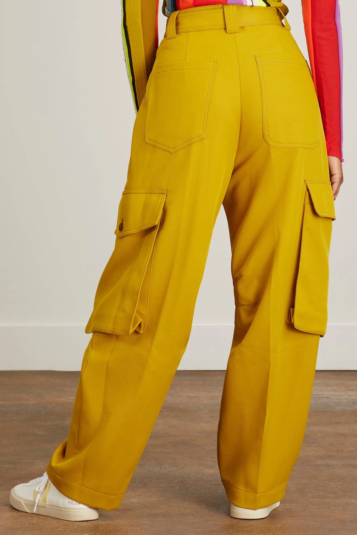 Pleated Jumbo Cargo Pants In Seaweed 6 Pleated Jumbo Cargo Pants In Seaweed - Image 4