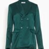 Virginie Double Breasted Silk Blazer In Deep Forest 1 Virginie Double Breasted Silk Blazer In Deep Forest -All Seasons Style d414194d1ec8cf98a085101a395341eb