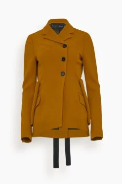 PROENZA SCHOULER Bi-Stretch Crepe Blazer In Ochre