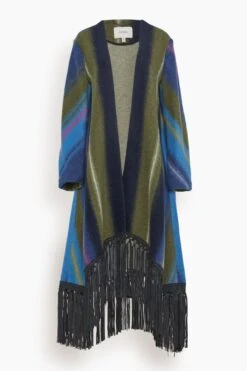 DOROTHEE SCHUMACHER Striped Comfort Coat In Colorful Stripes