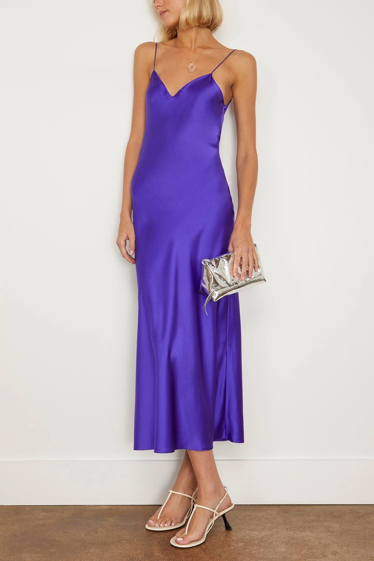 Midi Bias Slip Dress In Ultraviolet 4 Midi Bias Slip Dress In Ultraviolet - Image 2