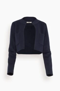 Front Page 19 Double Face Cashmere/Wool Jacket In Navy