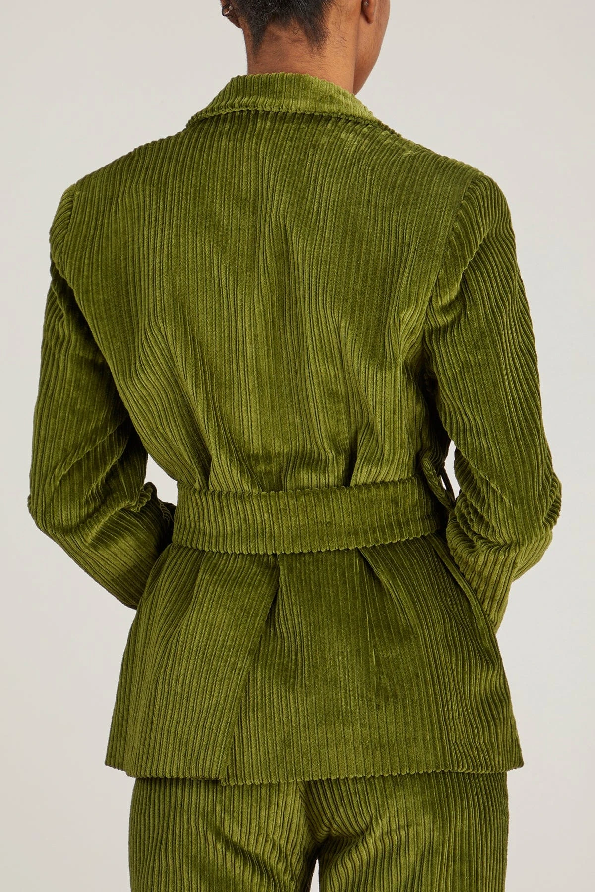 Andy Velvet Jacket In Kaki 6 Andy Velvet Jacket In Kaki - Image 4