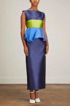 Cy Dress In Marine/Anis/Cobalt -All Seasons Style destree cy dress in marine anis cobalt 2