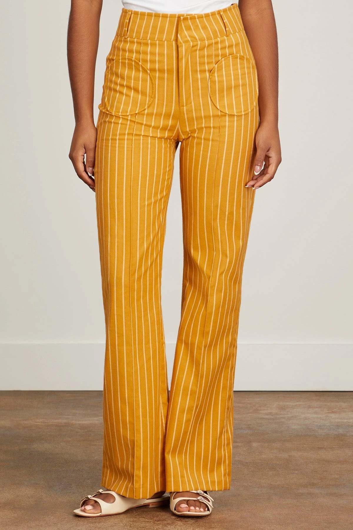 Yoshi Pants In Mustard Stripes 5 Yoshi Pants In Mustard Stripes - Image 3