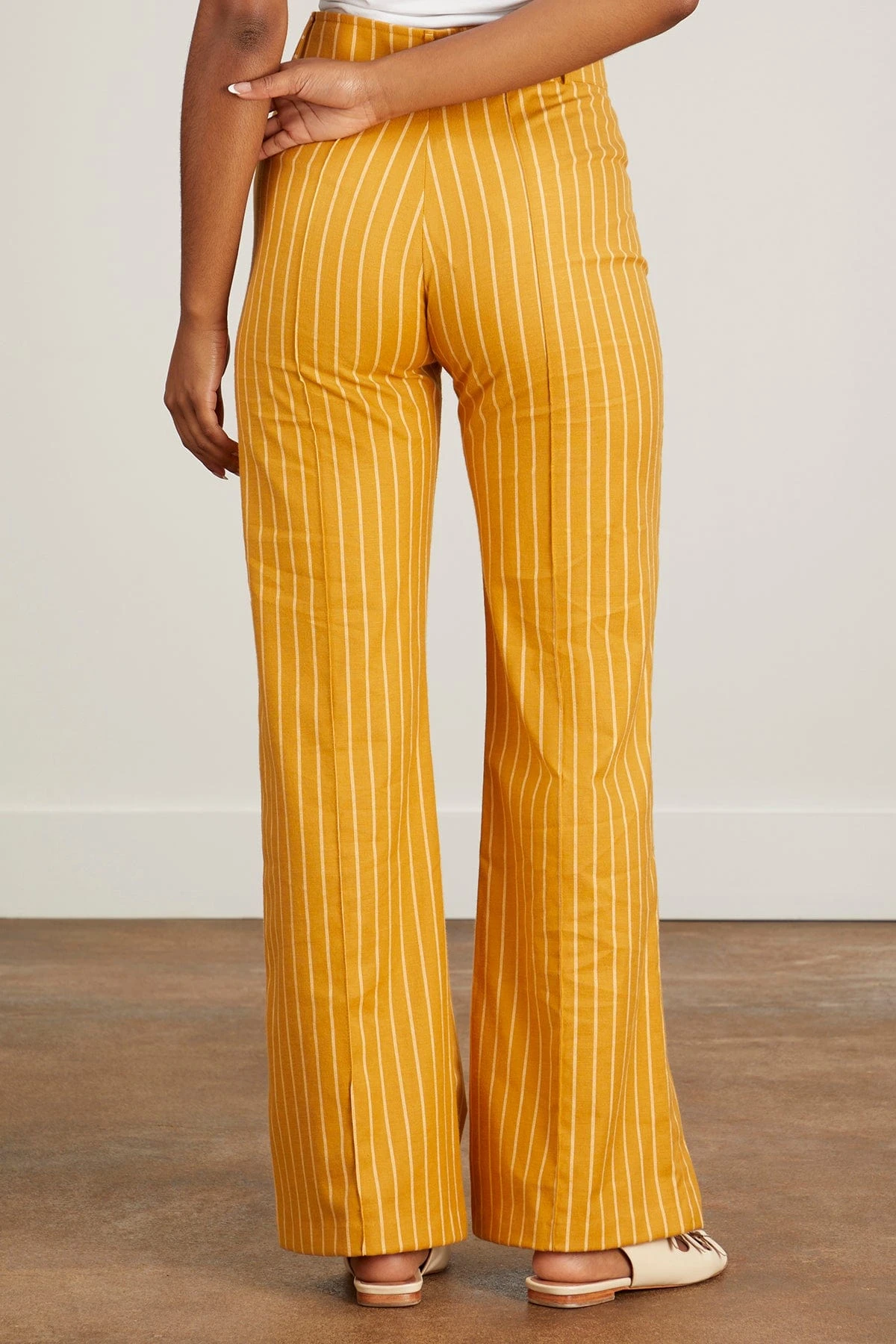 Yoshi Pants In Mustard Stripes 6 Yoshi Pants In Mustard Stripes - Image 4