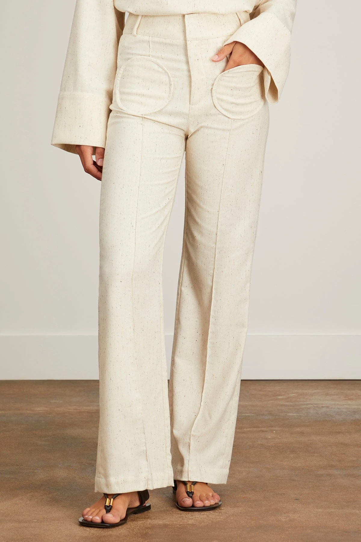 Yoshi Pant In Ecru Fleck 5 Yoshi Pant In Ecru Fleck - Image 3