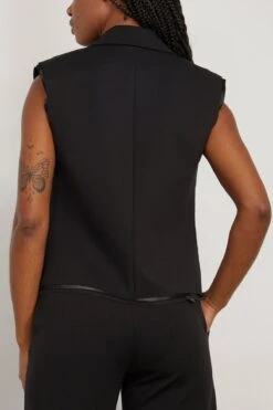 DOROTHEE SCHUMACHER Emotional Essence Vest In Pure Black 9 DOROTHEE SCHUMACHER Emotional Essence Vest In Pure Black -All Seasons Style dorothee EmotionalEssenceVestinPureBlack 3