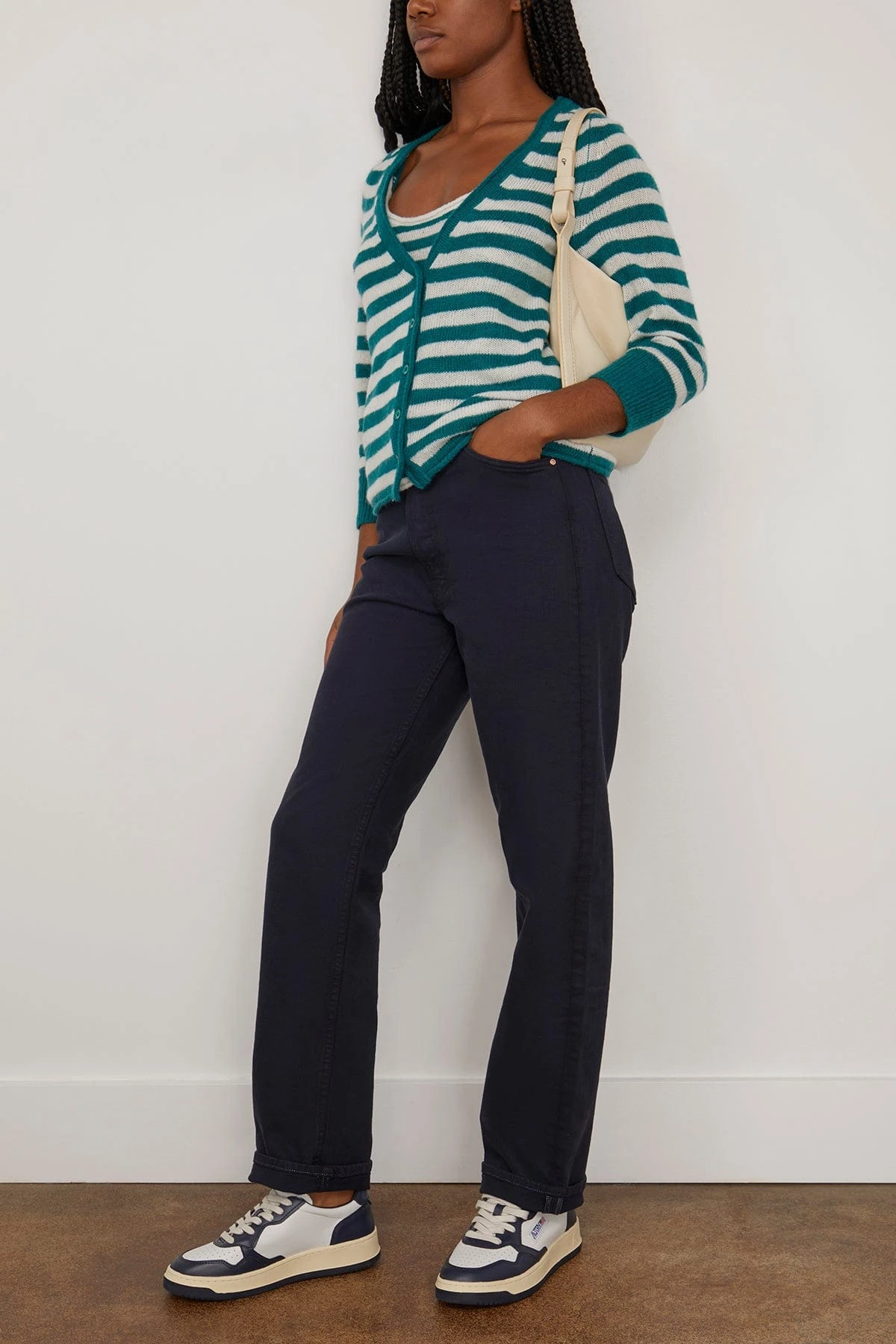 DOROTHEE SCHUMACHER Fresh Stripes Twinset In Green And White Mix 4 DOROTHEE SCHUMACHER Fresh Stripes Twinset In Green And White Mix - Image 2