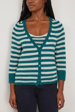 DOROTHEE SCHUMACHER Fresh Stripes Twinset In Green And White Mix 9 DOROTHEE SCHUMACHER Fresh Stripes Twinset In Green And White Mix -All Seasons Style dorothee FreshStripesTwinsetinGreenandWhiteMix 2