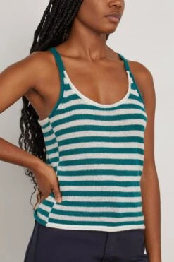 DOROTHEE SCHUMACHER Fresh Stripes Twinset In Green And White Mix 11 DOROTHEE SCHUMACHER Fresh Stripes Twinset In Green And White Mix -All Seasons Style dorothee FreshStripesTwinsetinGreenandWhiteMix 4