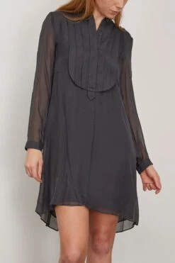 DOROTHEE SCHUMACHER Playful Lightness Dress In Anthracite -All Seasons Style dorothee PlayfulLightnessDressinAnthracite 2