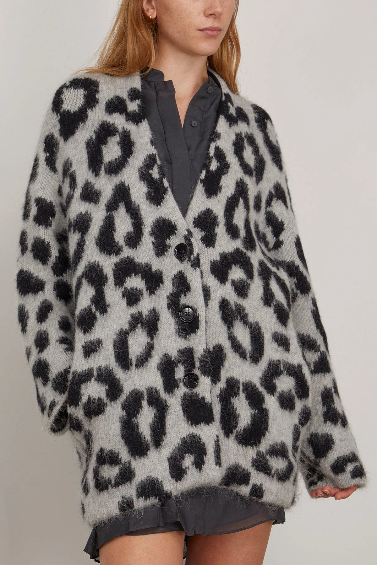 DOROTHEE SCHUMACHER Striking Leopard Coat In Black Grey Mix 5 DOROTHEE SCHUMACHER Striking Leopard Coat In Black Grey Mix - Image 3