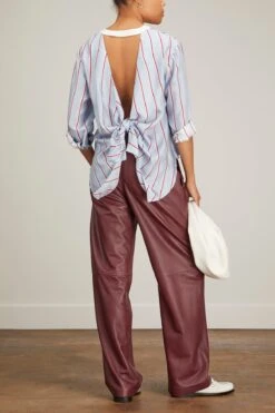 DOROTHEE SCHUMACHER Luxurious Blouse In Colorful Mix With Stripes -All Seasons Style dorothee schumacher luxurious blouse in colorful mix with stripes 1