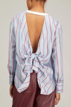 DOROTHEE SCHUMACHER Luxurious Blouse In Colorful Mix With Stripes -All Seasons Style dorothee schumacher luxurious blouse in colorful mix with stripes 3