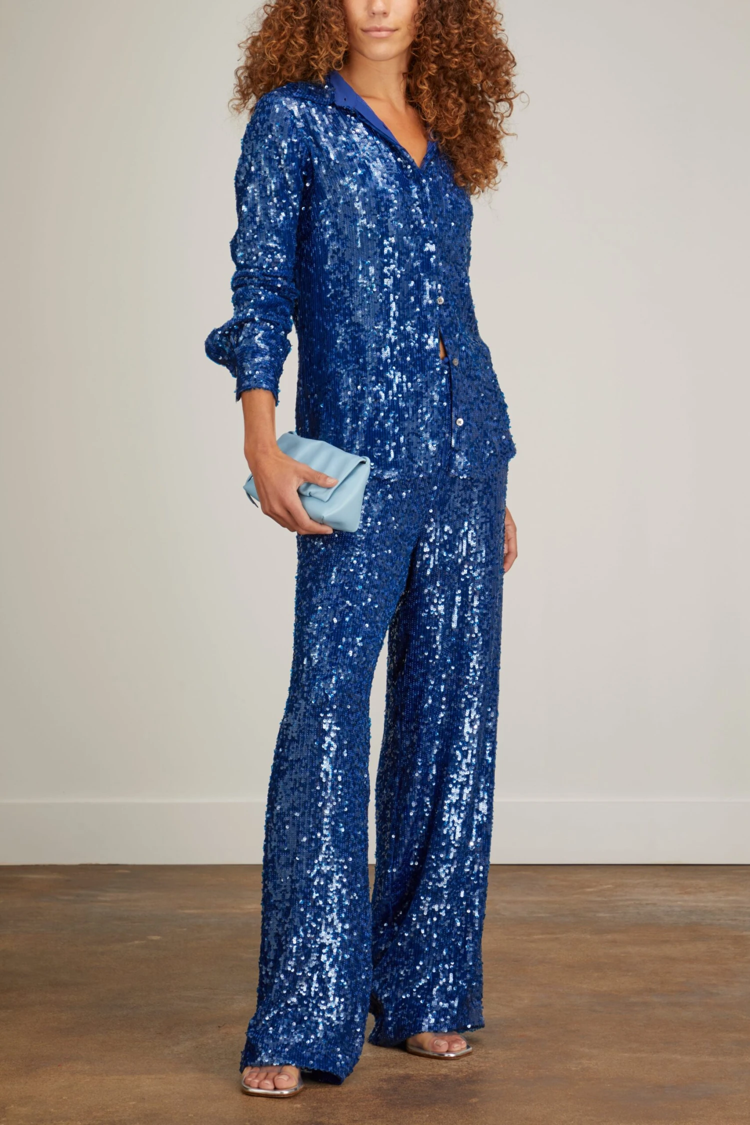 Dries Van Noten Puvis Long Embroidered Pant In Blue 4 Dries Van Noten Puvis Long Embroidered Pant In Blue - Image 2